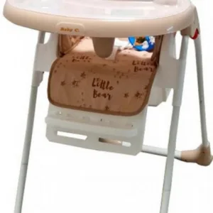Scaun de masa pentru copii si bebe Baby Care CC Ursulet Crem reglabil in 3 trepte