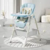Scaun de masa pliabil pentru bebelusi Little Mom Blue
