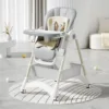 Scaun de masa pliabil pentru bebelusi Little Mom Grey