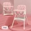 Scaun de masa transformabil 2 in 1 Little Mom Modern Pink
