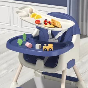 Scaun de masa transformabil Little Mom City Dark Blue