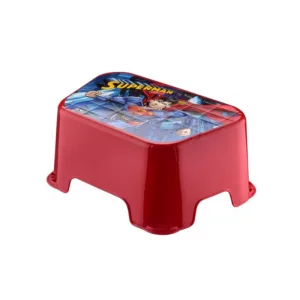 Scaun inaltator pentru copii tip taburet din plastic Superman Tuffex 21x32x15 cm rosu