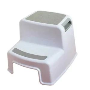 Scaunel copii inaltator WC in doua Trepte Little Mom Grey