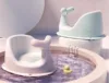 Scaunel de baie pentru bebelusi Little Mom Blue Whale