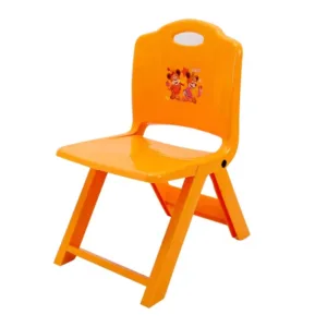Scaunel din plastic cu spatar pliabil pentru copii Orange
