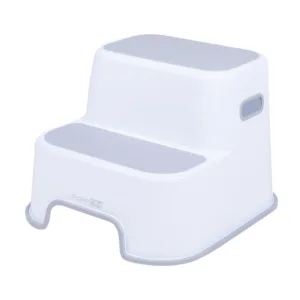 Scaunel inaltator WC FreeON cu doua trepte si suprafata antiderapanta White  Grey