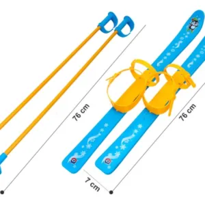 Schiuri din plastic pentru copii Technok 76 cm albastru