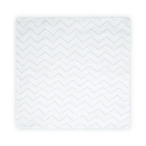 Scutec din bumbac Lorelli 80x80 cm blue zig zag