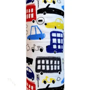 Scutec din muselina tetra 70x80 cm model City Cars