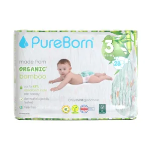 Scutece PureBorn din bambus organic 5.5-8 kg marime 3