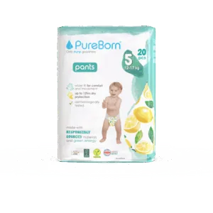Scutece chilotel PureBorn din bambus organic pull-up 12-17 kg marime 5