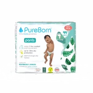 Scutece chilotel PureBorn din bambus organic pull-up doublepack 9-15 kg marime 4