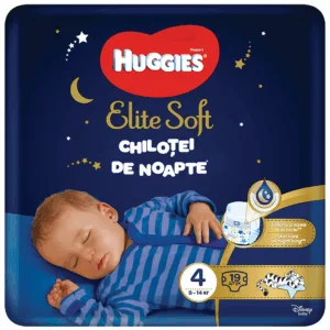 Scutece-chilotel de noapte Huggies Elite Soft Pants Overnight marimea 4