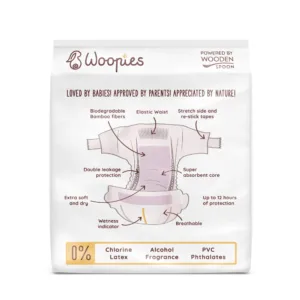 Scutece eco cu fibre de bambus maxi Wooden Spoon 28 bucati 12+ kg