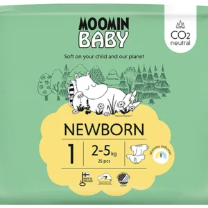 Scutece finlandeze eco Moomin Baby 1 nou nascut 2-5 kg 25 bucati