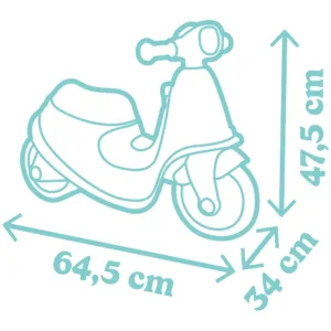 Scuter pentru copii fara pedale Smoby Scooter Ride-On albastru