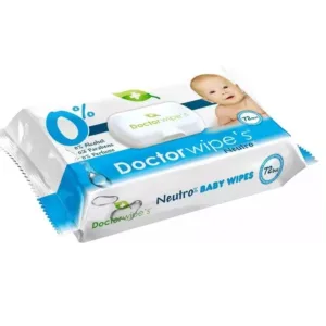 Servetele umede Doctor Wipes fara alcool si parfum Neutro Baby 72 bucati in cutie cu capac
