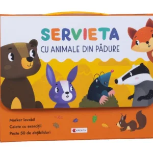 Servieta cu animale din padure