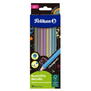 Set 10 creioane colorate metalizate