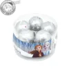 Set 10 globuri brad Craciun Frozen argintii 6 cm