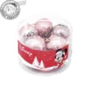 Set 10 globuri brad Craciun Minnie Mouse roz 6 cm