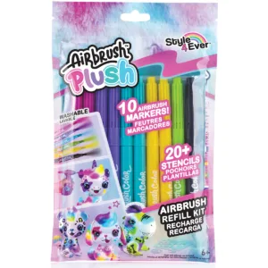 Set 10 markere colorate si 2 sabloane