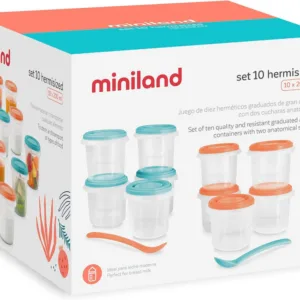 Set 10 recipiente ermetice gradate 200 ml Mediteranean