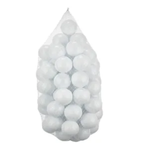 Set 100 bile din plastic PlayCity diametru 6 cm White