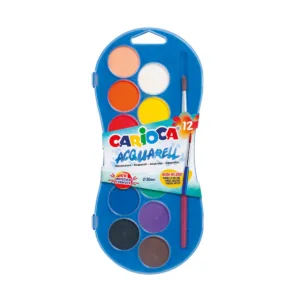 Set 12 culori acuarele lavabile si pensula