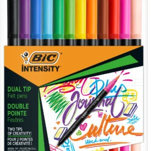 Set 12 markere de colorat cu dublu varf