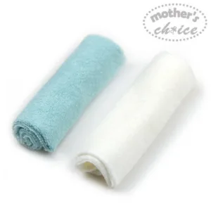 Set 12 mini prosopele pentru bebelusi alb si bleu