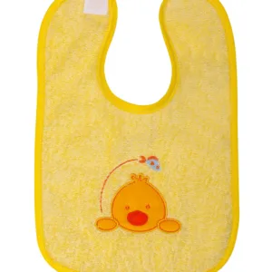 Set 2 Bavete din bumbac cu inchidere tip Velcro Yellow