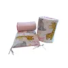 Set 2 aparatori laterale din bumbac pentru patut 120x60 cm Beberoyal HippoGiraffe Roz