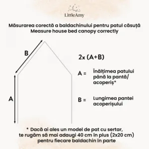 Set 2 baldachine muselina pentru pat tip casuta