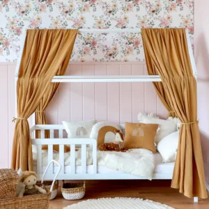 Set 2 baldachine muselina pentru pat tip casuta