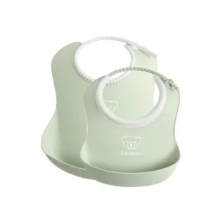 Set 2 bavete Baby Feeding Set Powder green BabyBjorn