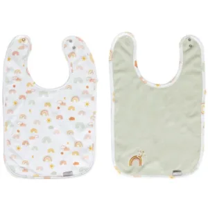 Set 2 bavetele reglabile Bebe Jou Rainbow Sky Bebe Jou
