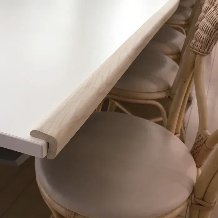 Set 2 benzi protectie muchii si margini Carboysafety din spuma lemn alb 24x900x22x6 mm