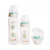 Set 2 biberoane 125 ml si 250 ml + suzeta in cutie sterilizare Minut Baby 0+ verde