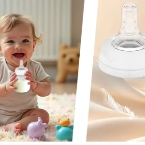 Set 2 biberoane Nukido White cu tetina dinamica