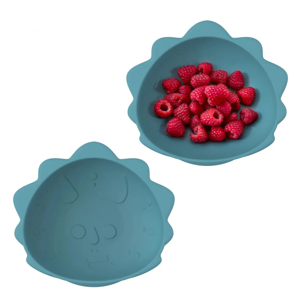 Set 2 castronele cu ventuza Melii Luxe Dinozaur din silicon