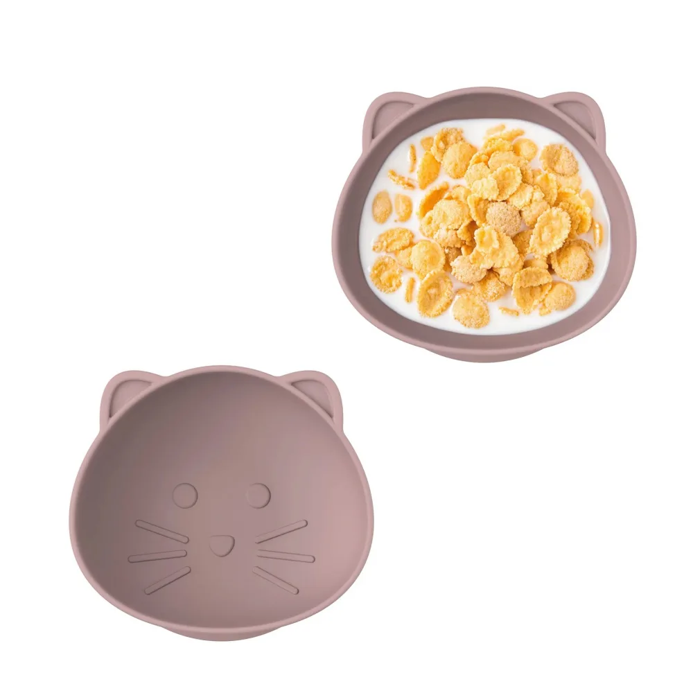 Set 2 castronele cu ventuza Melii Luxe Pisica din silicon