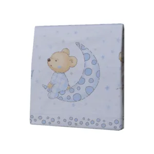 Set 2 cearceafuri din bumbac pentru saltea 120x60 cm Beberoyal Bear Dreams Alb