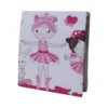 Set 2 cearceafuri din bumbac pentru saltea 120x60 cm Beberoyal Dancing Girls Roz