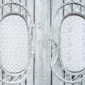 Set 2 cearsafuri cu elastic pentru landoucosulet bebe BloomPuncte Sleepee