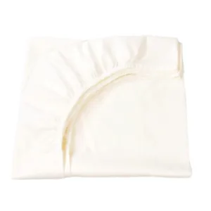 Set 2 cearsafuri patut 120x60 cm din bumbac crem galben + protectie impermeabila