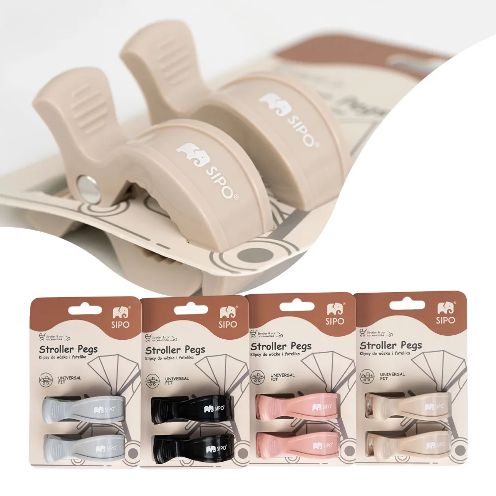 Set 2 cleme multifunctionale pentru carucior Sipo Beige