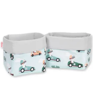 Set 2 cosuri pentru depozitare jucarii si accesorii Mint Rabbits