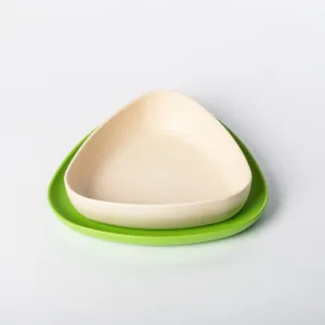 Set 2 farfurii eKoala BIOplastic WhiteGreen