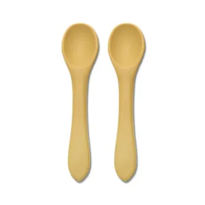Set 2 linguri de silicon Lorelli Natural Galben